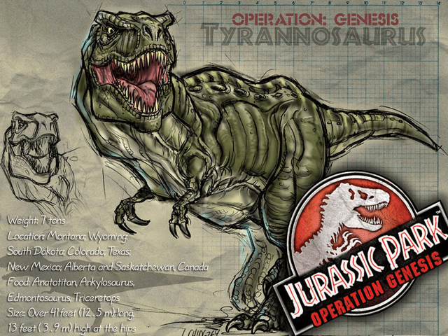 Jurassic Park Operation Genesis title screen for Xbox